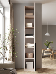 Шкаф для одежды распашной однодверный с антресолью, София, 2600х400х520 мм