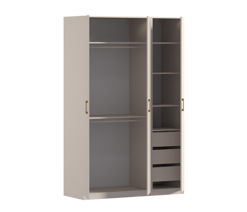 Для одежды, Шкаф трехдверный Макс 1500 мм, вариант №2 (ЛДСП)