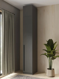 Шкаф для одежды распашной однодверный с антресолью, София, 2600х400х520 мм