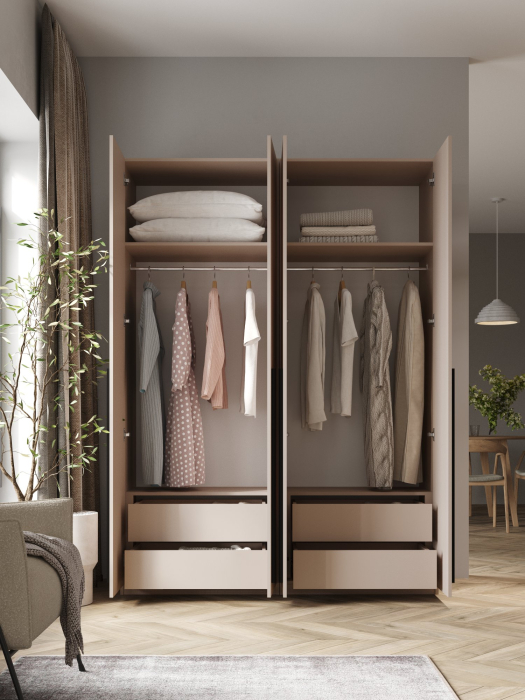 Шкафы распашные, Шкаф распашной 4-х дврерный София 2200х1600х520 мм