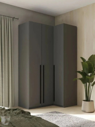 Угловой шкаф для одежды распашной с ящиками, София, 2200х900х1300мм