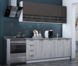 Кухня Милена 2,0 м Смоки софт/Вяз МДФ