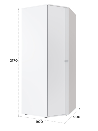 Шкаф угловой Эмилия ЭЛ-17К глухой