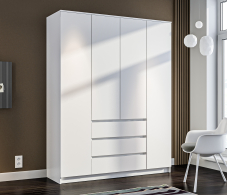 Шкафы распашные, Шкаф 4 дверный с ящиками Леон СБ-3364