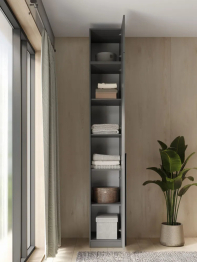 Шкаф для одежды распашной однодверный с антресолью, София, 2600х400х520 мм