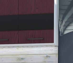 Кухня Астра 1,6 м Красное дерево патина/Дуб галиано МДФ