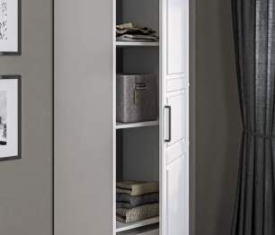 Шкаф-пенал МАКС 500 Белый/МДФ Белый матовый