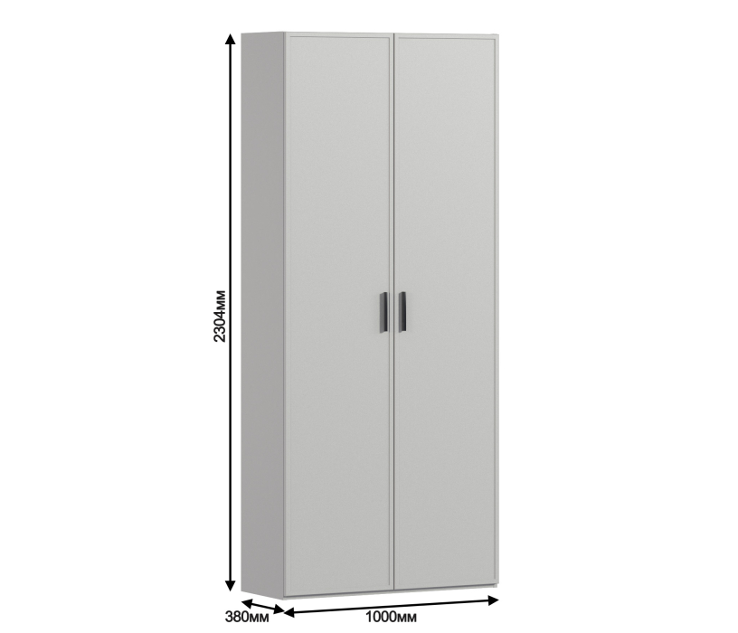 Шкафы распашные, Корпус шкафа Милан СБ-3257 Серый