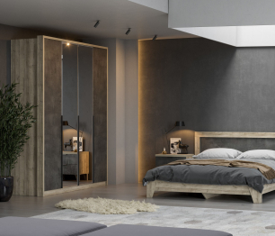 Шкаф Анима ШК-3206, дуб серый, камень тёмный