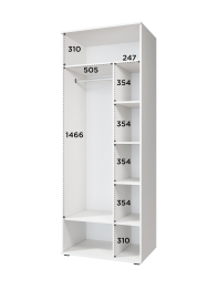 Шкаф для одежды Эмилия ЭЛ-16К глухой