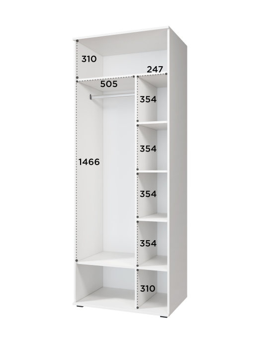 Шкафы двухстворчатые, Шкаф для одежды Эмилия ЭЛ-16К глухой