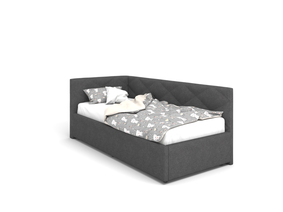 Кровати, Кровать Lineaflex Эмили Bravo dark grey 90x200