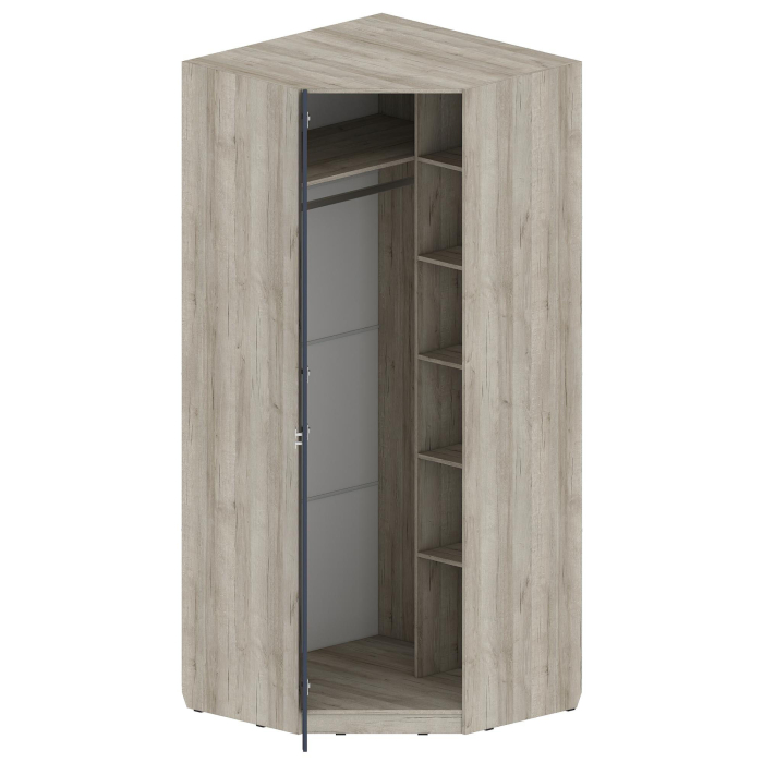 Для одежды, Шкаф Лежер ШК-3121, дуб серый, холст сапфировый