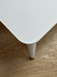 Стол Kenner K1100 раздвижной, стекло белое сатин