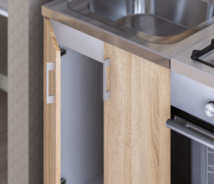 Кухня Деми Белый / Дуб Сонома 1 м