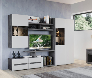 Полка Уна Лофт ПЛ-1902, черный ясень