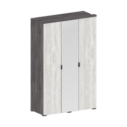 Шкаф Шаде ШК-2901, черный ясень, санторини белый