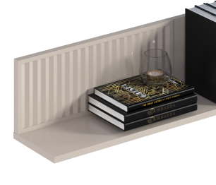 Полка Турин СБ-3569 Кашемир серый,МДФ Кашемир