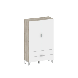 Шкаф Анима ШК-3024, дуб серый, белый