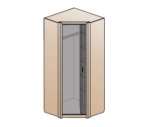 Шкаф угловой Шер ШК-2321, дуб апрель темный/лофт голдэн пэлас