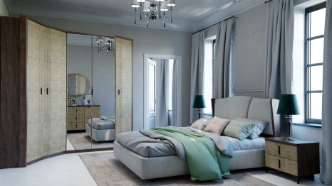 Тумба прикроватная Шер ТП-2301, дуб апрель темный/лофт голдэн пэлас