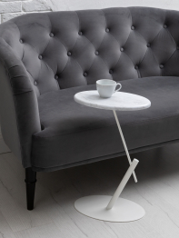 Приставной журнальный столик в стиле лофт круглый М015.6Д70