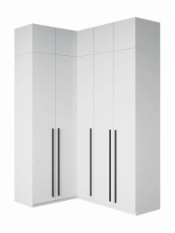 Угловой шкаф для одежды рапсашной с ящиками и антресолью София 2600х1700х1300 мм