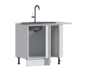 Неаполь шкаф 100 напольный угловой