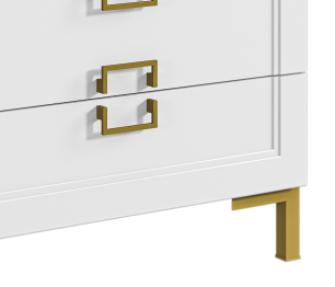 Комод Ассоль СБ-3435 Белый/МДФ Белый