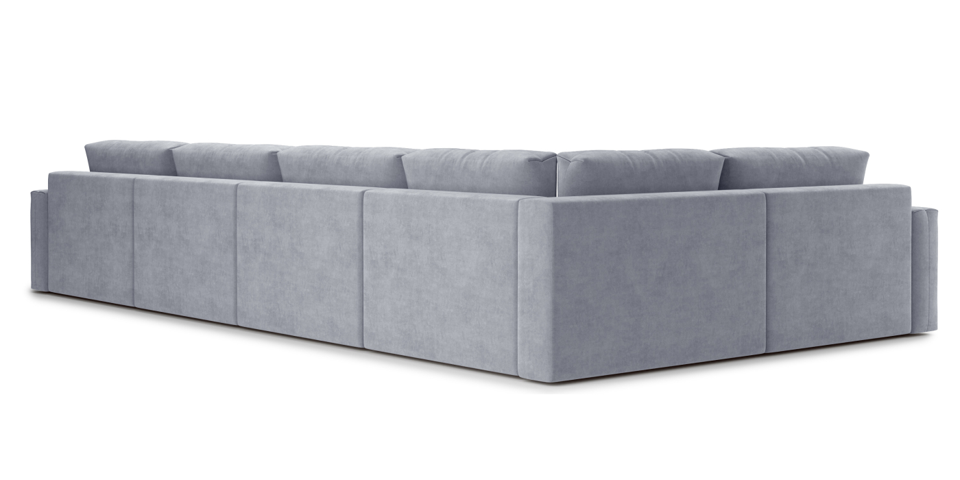 Диваны угловые в гостиную, Диван П-образный Кастел