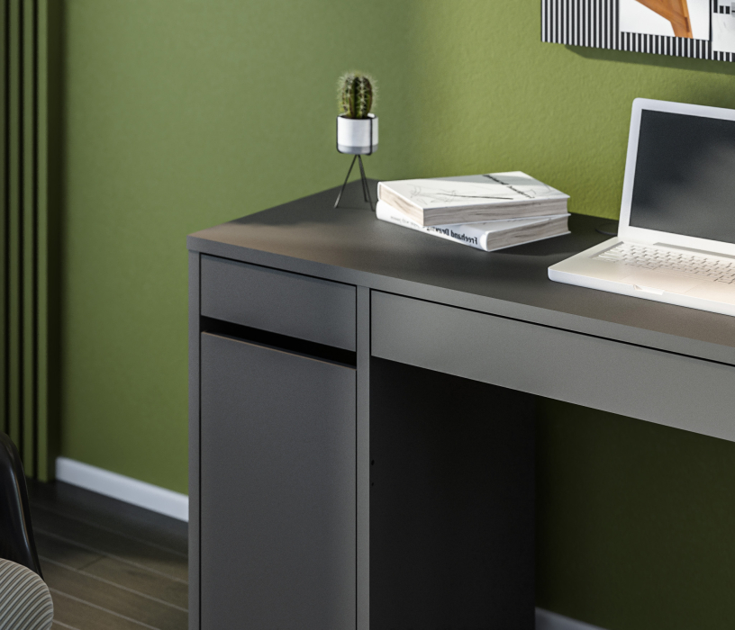 Прямые компьютерные столы, Стол Мика СБ-3309 Диамант серый