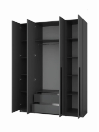 Шкаф для одежды распашной с ящиками 4-х дверный, София, 2200х1600х520 мм