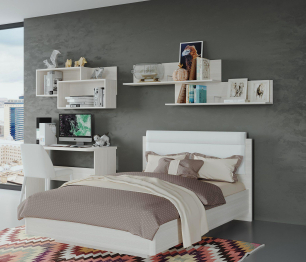 Стол письменный Лотос ПС-801, бодега белая