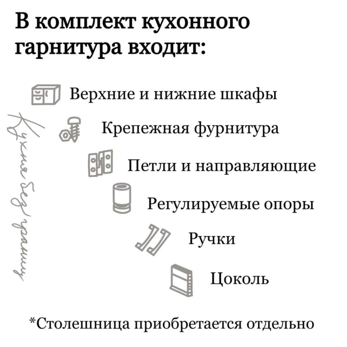 Кухонные гарнитуры, Кухня Чарли комплект 1,6м