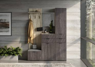 Тумба Шаде ТБ-3412, дуб серый, черный ясень