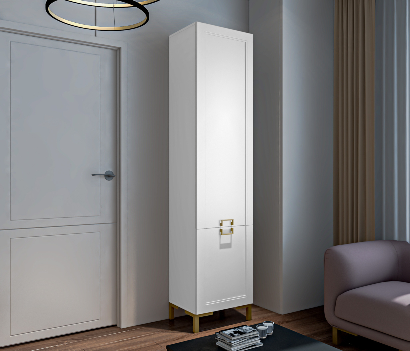 Стенки для гостиной, Комплект для гостиной с пеналами Ассоль, Белый