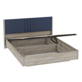 Кровать Лежер КРП-311-16-14 1,4, дуб серый, ткань missoni 14