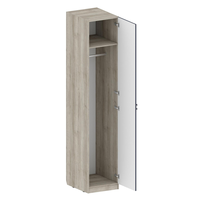 Для одежды, Шкаф Лежер ШК-3125, дуб серый, холст сапфировый