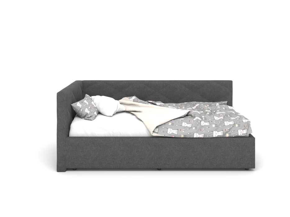 Кровати, Кровать Lineaflex Эмили Bravo dark grey 90x200