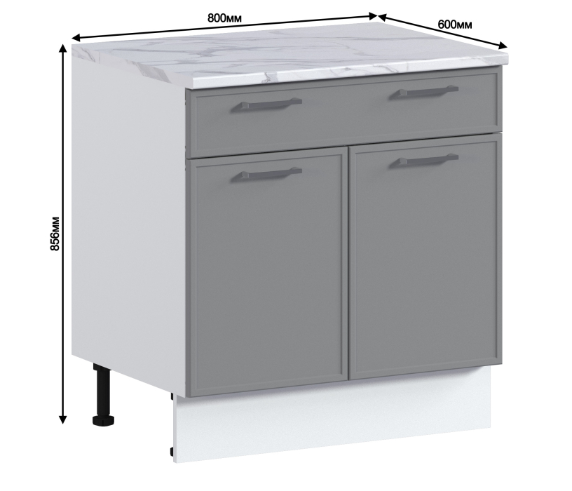 , Мюнхен стол 1 ящ, 2 дв, 80х86 см