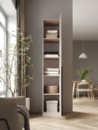 Шкаф для одежды распашной однодверный, София, 2200х400х520 мм