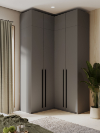 Угловой шкаф для одежды с антреслью и ящиками София 2600х1300х520мм