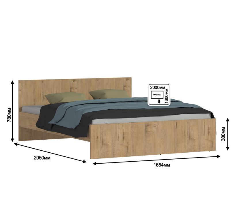 Двуспальные, Кровать Мамбо СБ-2679