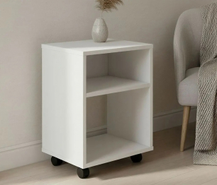 Тумба прикроватная с полкой на колёсиках Теви