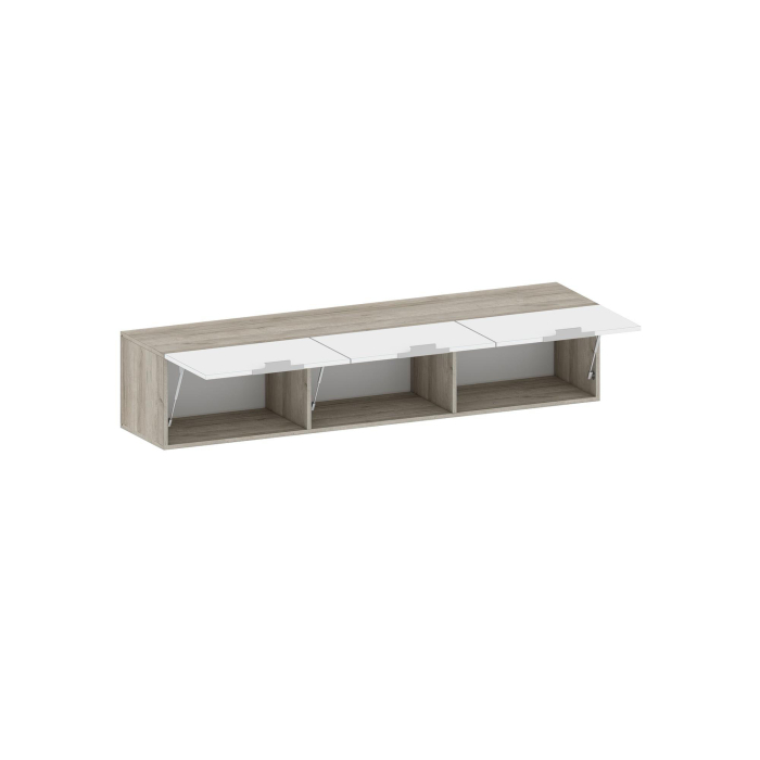 Настенные полки, Антресоль Анима АН-3004, дуб серый, белый