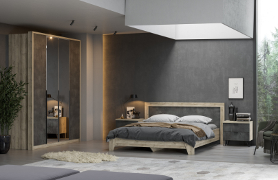 Шкаф Анима ШК-3206, дуб серый, камень тёмный