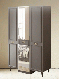 Шкаф в спальню 3х дверный (золото)