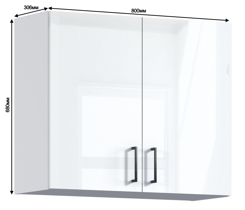 БЕРН, Берн шкаф 2 дв 80х68 см