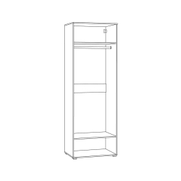 Шкаф Остин 13.224, серый графит, дуб золотой крафт