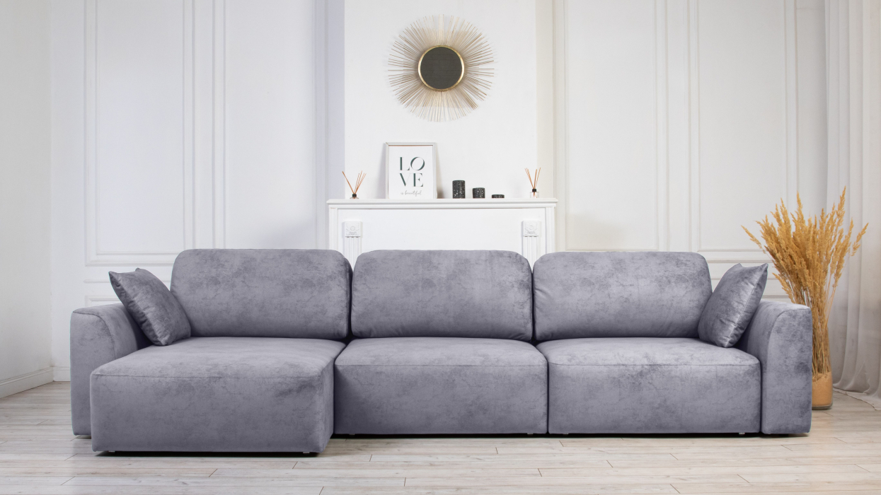 Диваны угловые в гостиную, Диван угловой Trump, велюр